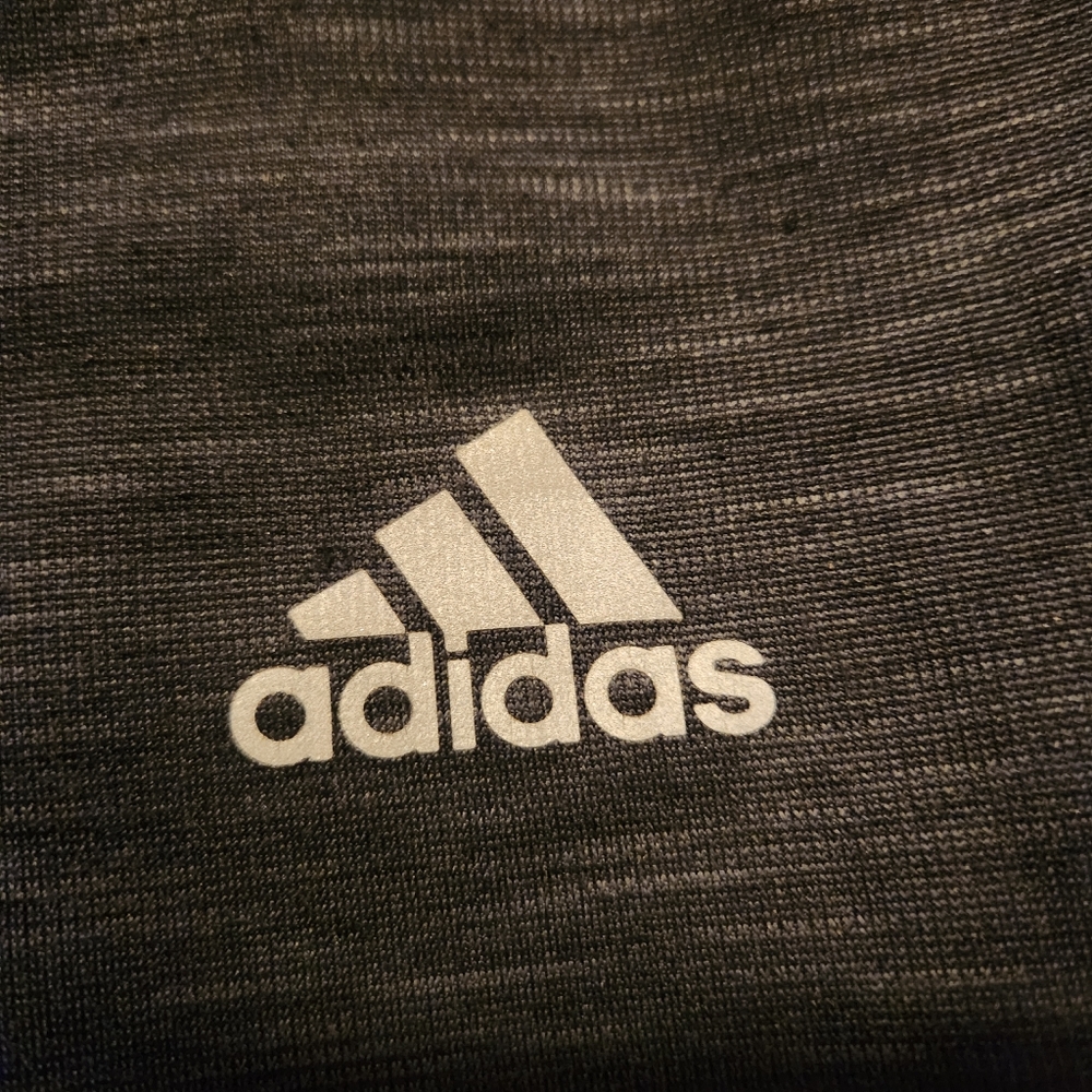 Adidas Climaheat Fleece Lined Running Leggings Tights Charcoal Gray Orange M - Picture 5 of 7